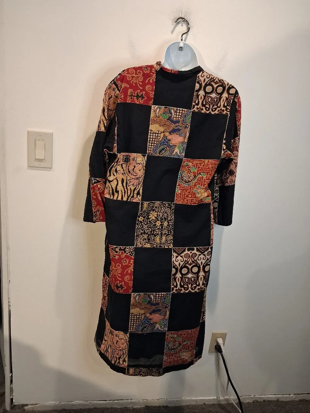 Catherine Ogust Size 6 Vintage 80s Cotton Dress W/pockets - Picture 3 of 6